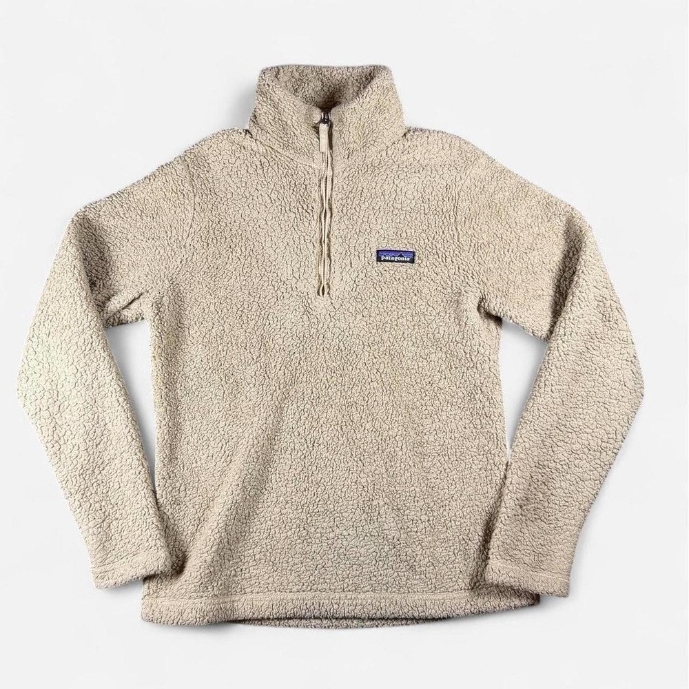 Patagonia Beige Los Gatos Sherpa Fleece 1/4 Zip Size M Women's